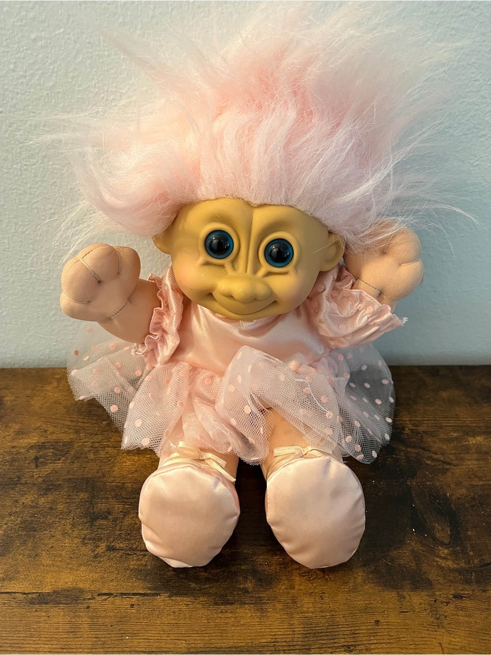 Pink Troll Kidz Doll Plush in Pink Ballet Dress NWT